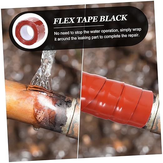 SEWACC Flexible Silicone Rubber Sealing Tape Heavy Duty Self Adhesive Plumber Sealant for Pipe Leak Repair Outdoor Weather Resistant