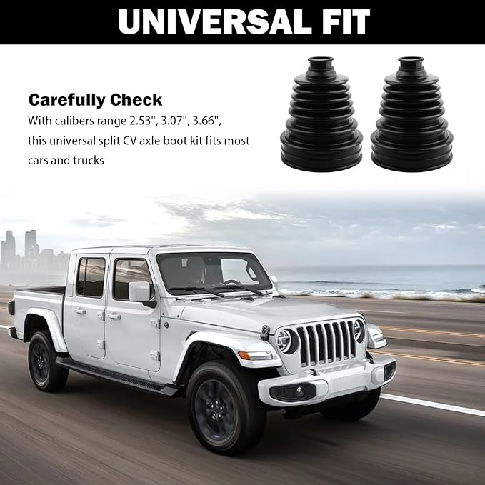 CV Axle Boot Repairs Kit with Boot Expander Tool,4 Clamps,6 Zip Ties,CV Boots Repair Kit for Drive Shaft & Chassis Protection,Silicone Axle Boots Repair Kits Car Accessories