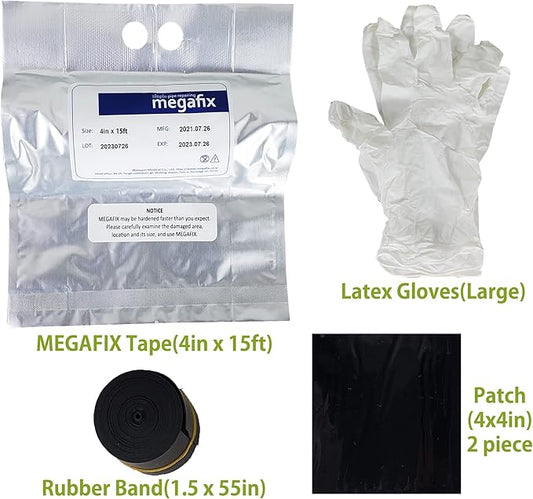 Pipe Repair KIT, Fiberglass Wrap, Water Leak, Plumbing, Underwater OK, Emergency, Self DIY, Permanent (Patch Type, 4in x 15ft)