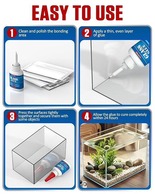 Glass Glue, 35g Ultra Strong Clear, Waterproof & Fast, Curing Adhesive for Glass Repair, Mirror, Crystal, Jewelry, and More