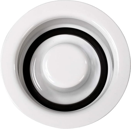 Westbrass D2089-50-50 4-1/4" Kitchen Sink Waste Disposal Drain Flange and Stopper, Powder Coat White (50-Pack)