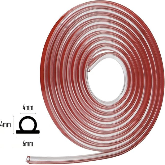 3/16" Thick and 95" Long Adhesive Bathroom Strip, Pre-Applied Adhesive, Waterproof Bathroom Seal for 5/32" Gap, Fits 1/4" 3/8" 1/2" Glass Doors