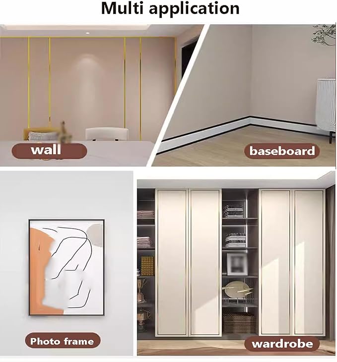 7.8 ft Self-Adhesive Mouldings & Trim Flexible DIY Crown Ceiling Molding | Wall Trim for Home Decor
