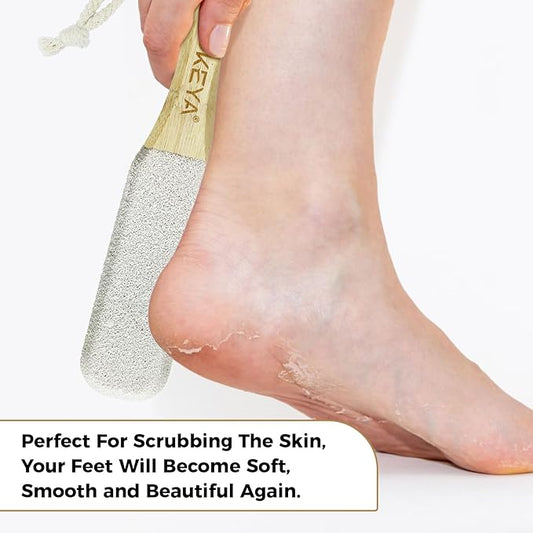 Foot File Scrubber for Dead Skin Remover, Callus Remover for Cracked Heel, Professional Feet Grater Rasp Scraper Corns Callous Removers Tool with Wooden Handle to Hard Skin Corns for Dry & Wet Fee
