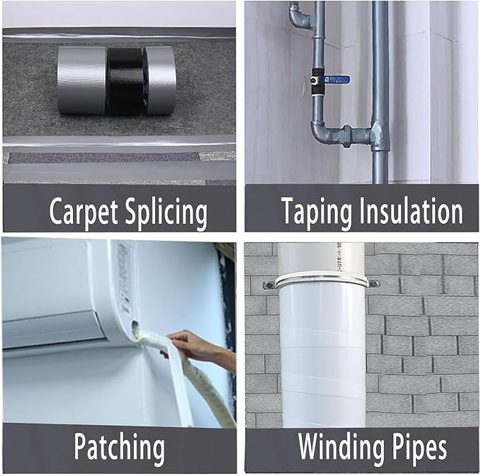 Heavy Duty Single Side Duct Tape,2in x 66FT,Strong Adhesive High Strength,Versatile Mesh Adhesive Tape for Easy Sealing, Repairing and Bonding Indoors and Outdoors,Silver