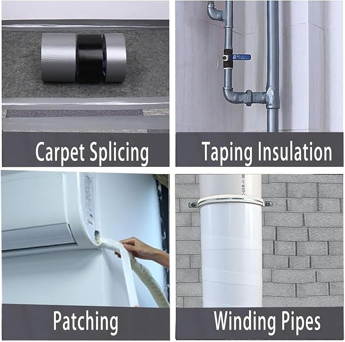 Heavy Duty Single Side Duct Tape,2in x66FT,Strong Adhesive High Strength,Versatile Mesh Adhesive Tape for Easy Sealing, Repairing and Bonding Indoors and Outdoors,White