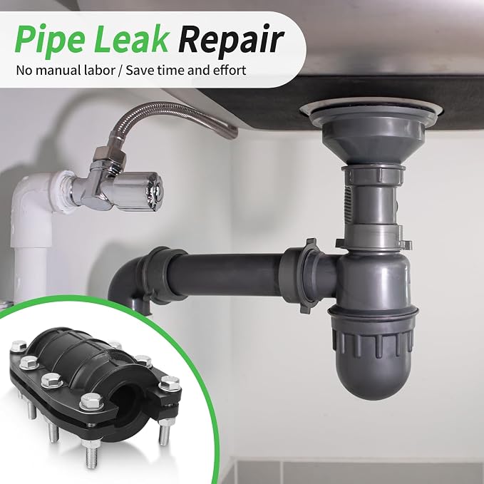 1” Pipe Repair Clamp,Emergency Pipe Repair Kit for Plastic and Metal Pipes (24mm-26mm)