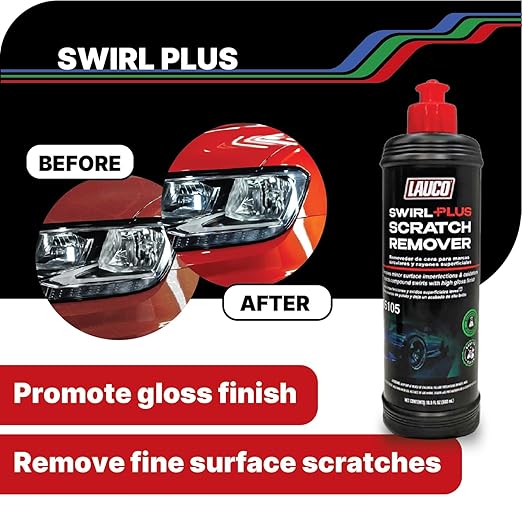 LAUCO Step 2 Fine Polish Compound – 32oz, Professional Swirl Mark & Scratch Remover for Automotive Paint, Silicone-Free, Clear Coat Safe Polishing Compound for High-Gloss Finish, Body Shop 36102