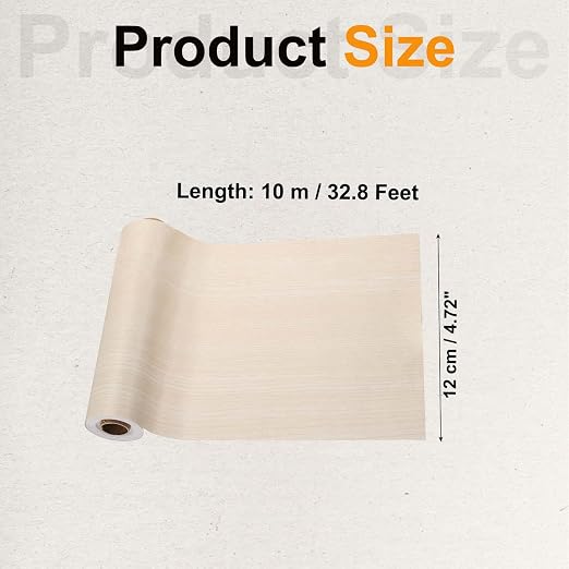 PATIKIL Wood Grain Tape 4.7" x 32 ft, Self-Adhesive Wood Texture Repair Tape Realistic Wooden Effect Patch for Furniture Cabinets Floor Walls, Poplar Wood