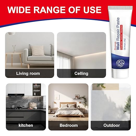 Drywall Repair Kit, Fivewan Wall Patch Repair Kit, Wall Mending Agent with Scraper, Simple Filling of Wall Holes&Efficient Crack Repair