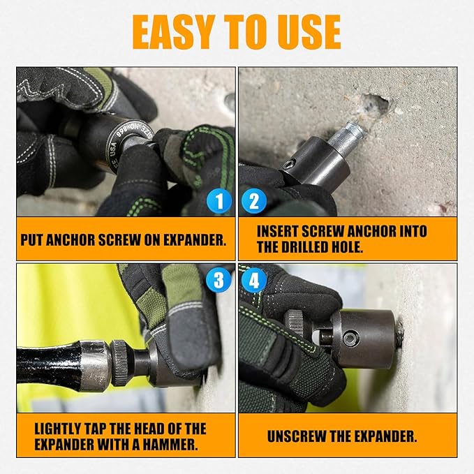 RANSOTO 868 Screw Anchor Expander Compatible with Greenlee 84299 Power Drill Part Caulking Anchor Size 1/4"-20 Hollow Wall Tool