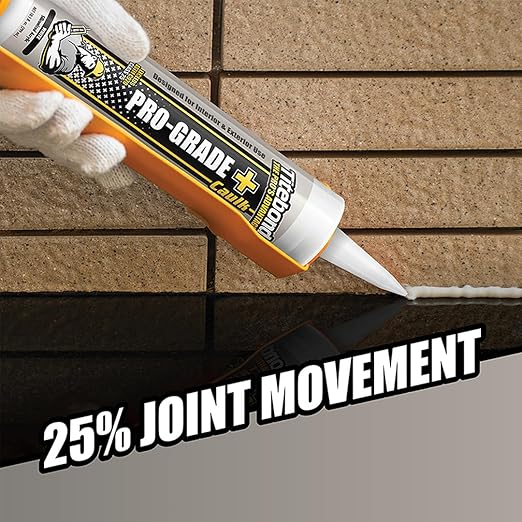 Titebond Pro-Grade Plus Siliconized Acrylic Caulk, Almond – Multi-Purpose Interior/Exterior Sealant for Wood, Metal, Glass, Tile, Fast-Drying – 8411, 10.1 Oz. Cartridge
