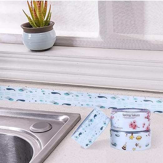 Artilife Caulk Tape,Toilet Caulk Strip,Decorative White Caulking Tape Self-Adhesive Waterproof Sealing Tape,Professional Seam Strips,Toilet Base Sealer Strip