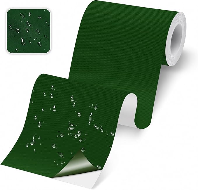 Self-Adhesive Fabric Repair Tape & Tent Repair Kit, Waterproof Patches for Clothes, Down Jacket, Camping Gear, Sleeping Bag, Heavy Duty Green Nylon Tape for Instant Fix, 3.9"x79"
