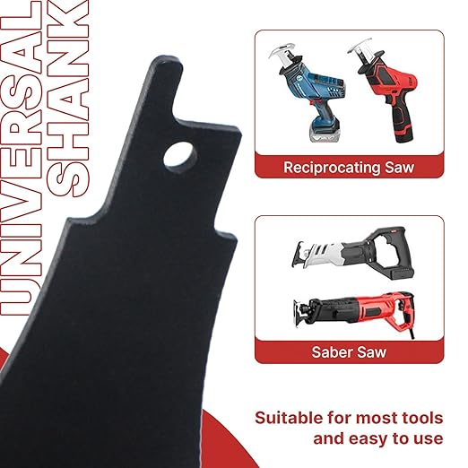 4PCS 2/5-4inch HCS reciprocating Saw Blade Saber Shovel Length Cleaning Tool for Removing Tile Grout Glue Gaps, etc.……