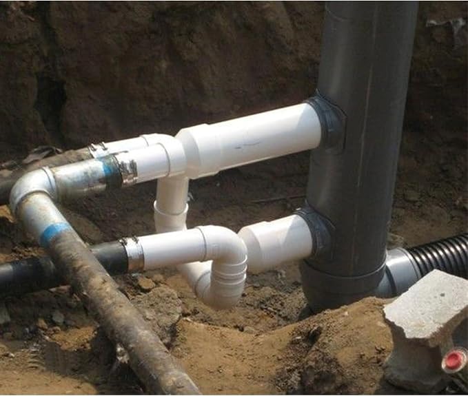 4Pack 2" PVC DWV Sanitary 90-Degree Elbow (Socket x Socket) White SCH40 2" PVC DWV 90° Elbow Pipe Fittings Connectors for Drain, Waste, Vent