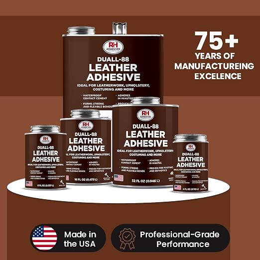 Duall-88 Leather Adhesive, 1 Gal. can - Leather Repair Glue, Crafting, DIY, Upholstery, Waterproof, Heat Resistant, Flexible, Long Lasting, High Strength, RH Adhesives