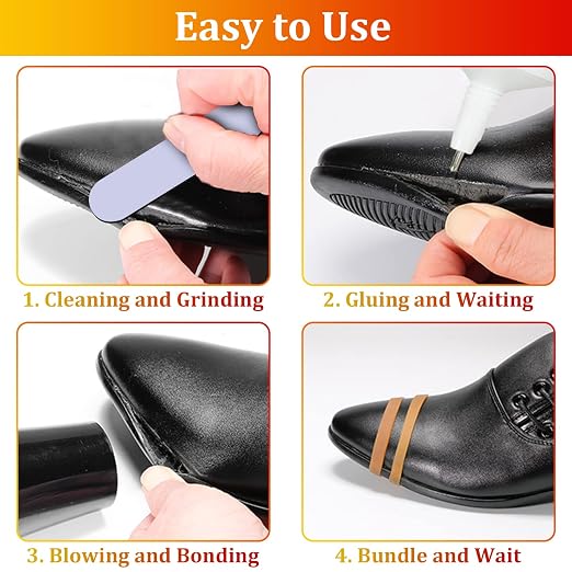 Shoe Glue Sole Repair, Transparent Shoe Adhesive, Shoe Repair Glue for Repairing Shoes, Boots, Leather, etc. (60g, 2pack)
