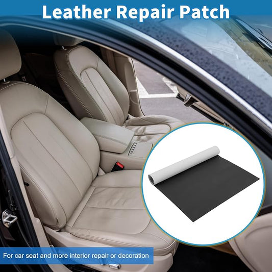Self Adhesive Leather Repair Patch Strong Stickiness 39"x11.8" Leather Repair Tape PVC Faux Leather Black 1 Pcs