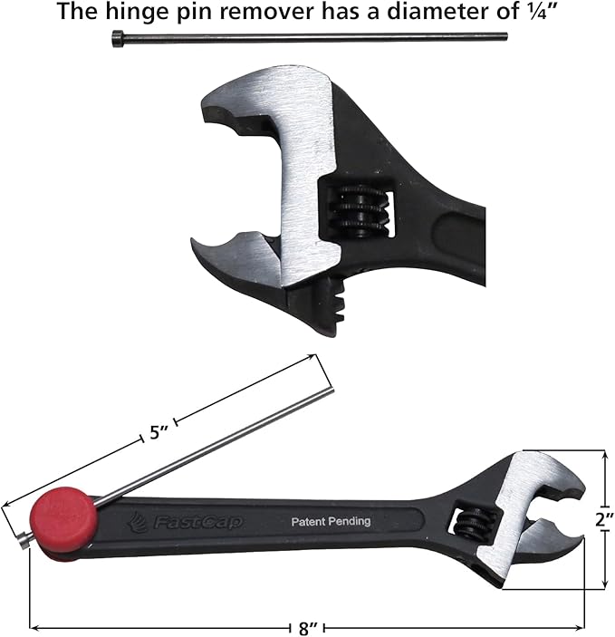 FastCap Knuckle Bender with Built-in Hinge Pin Remover - Adjustable Door Hinge Tool for Fast and Accurate Sagging Door Fixes