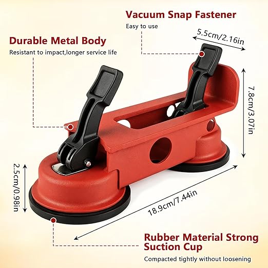Floor Gap Fixer Tool, Tile Countertop Installation Tools, Floor Suction Cup Tools, Heavy Duty Floors Gap Fixer with 2 Enhanced Suction Cup for Wood, Tiles, Vinyl, Laminate Flooring