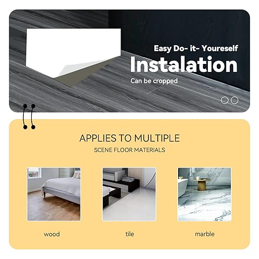 Wood Grain Peel and Stick Floor Tiles – 11.8” Width, Full Roll Length of 590" – Versatile Design for Any Space, Light Color Self Adhesive Vinyl Flooring, Waterproof and Non-Slip Features