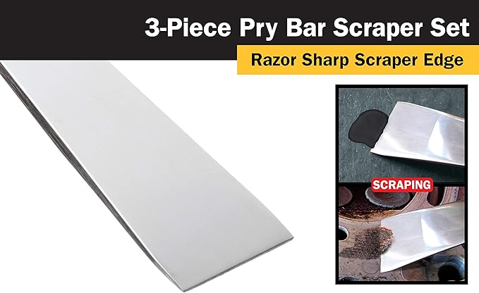 Titan 17007 3-Piece Stainless Steel Pry Bar Scraper Set
