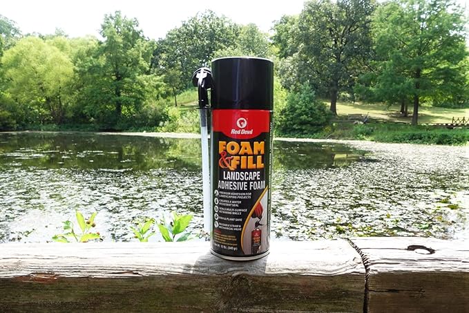 Red Devil 0916 Spray Foam & Fill Landscape Adhesive Foam, Gap Filler, 12 oz, Black, 1 Pack