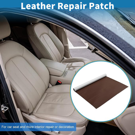 Self Adhesive Leather Repair Patch Strong Stickiness 19.6"x53.9" Leather Repair Tape PVC Faux Leather Red Brown 1 Pcs