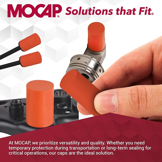 MOCAP Silicone Masking Cap Kit (MSC Series) - Durable & Reusable Silicone Rubber Caps for Threaded & Smooth Studs, Ideal for Powder Coating, E-Coating & Chrome Plating Applications - 175 Total Pcs