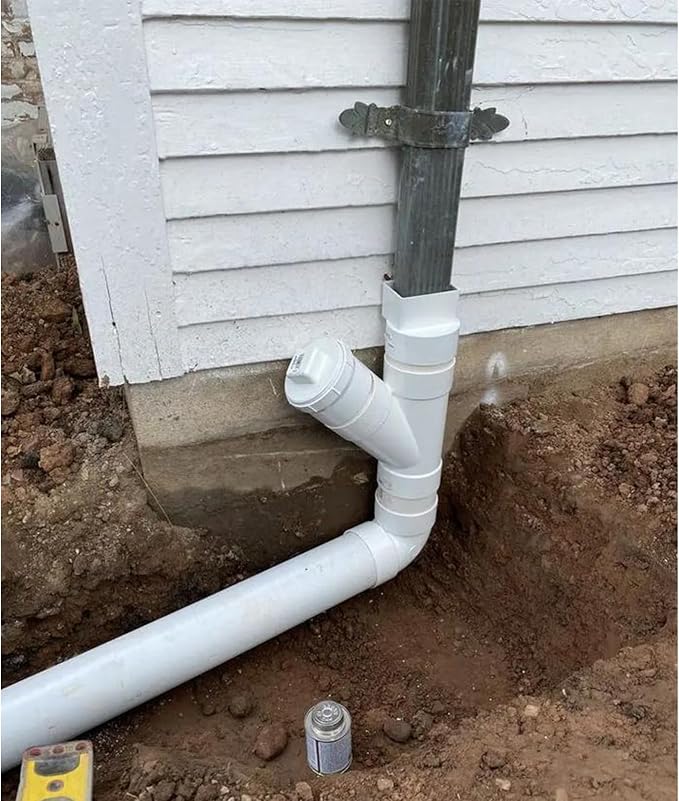 2Pack 2" PVC 45 Degree Wye DWV Pipe Fittings (Socket x Socket x S) SCH40 PVC DWV Sanitary Y-TEE Pipe Fittings Connectors for Drain, Waste, Vent