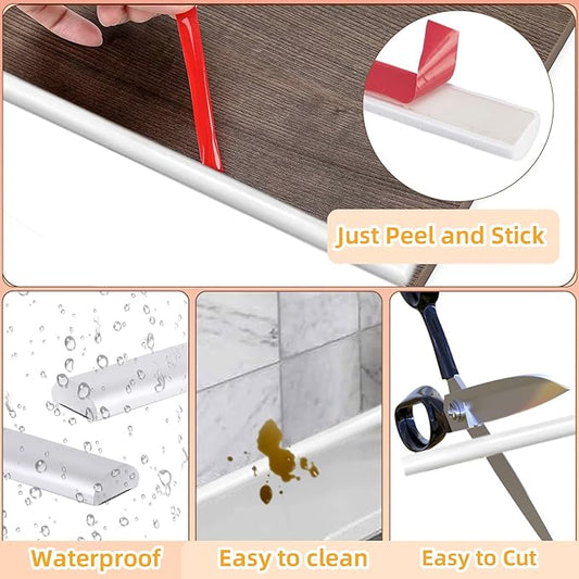 22Ft White Wall Trim Molding Peel and Stick, Premium Self-Adhesive Wall Trim, Flexible Mirror Border Design for Tile Edges, Furniture Accent, and Kitchen Backsplash Decor…