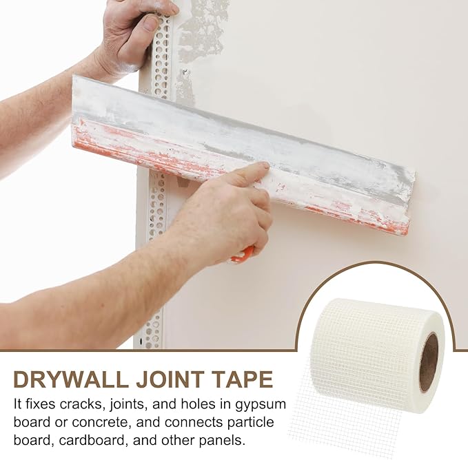 PATIKIL Drywall Repair Mesh Tape, 6 inch x 164 ft Fiberglass Repair Patch Self-Adhesive Dry Wall Joint Tape 6 Mesh Wall Hole Crack and Seam Patch, White