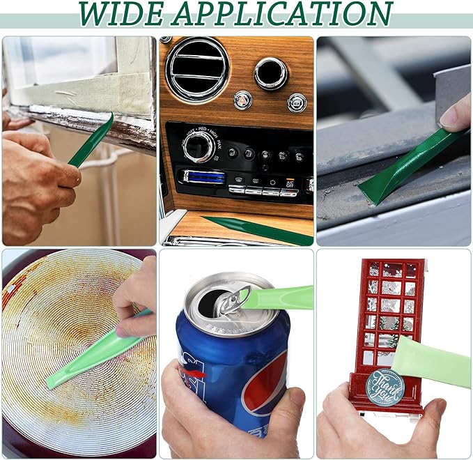 Honoson Non-scratch Plastic Scraper Tool Carbon Fiber Plastic Cleaning Tool Pen-shaped Stiff Scraper for Kitchen Sticker Scratch Cleaning