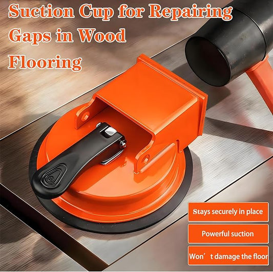 Floor Gap Fixer Tool, Enhanced Floor Gap Suction Tool with Rubber Mallet, Floor Gap Repair Tool for Vinyl Plank Flooring,Laminate,Wood,Tile Flooring Installation and Repair (Orange)