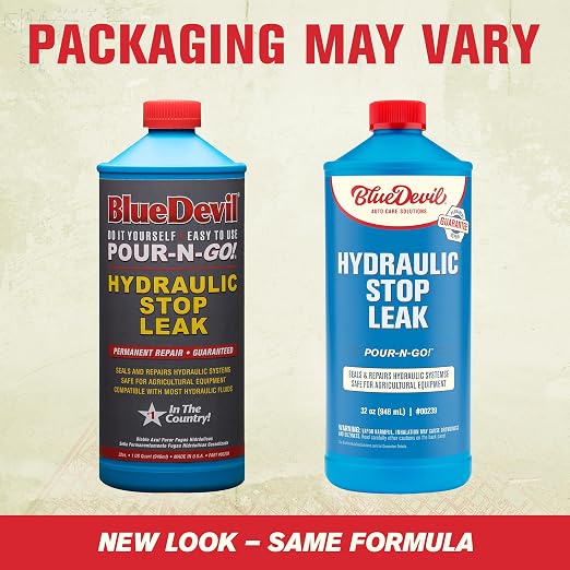 BlueDevil Products Hydraulic Stop Leak – 32 oz | Restores Seals & Stops Leaks in Hydraulic Systems | Safe for Pumps, Cylinders & Valves