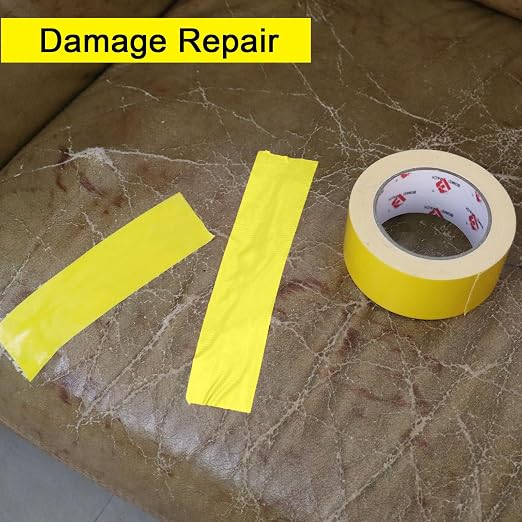 Yellow Duct Tape Heavy Dudy,9 Mil Thickness,2 Inches x 30 Yards,Strong Industrial Strength,Flexible,No Residue,Waterproof and Tear by Hand,Multi-Use for Indoor & Outdoor Repairs 3 Pack