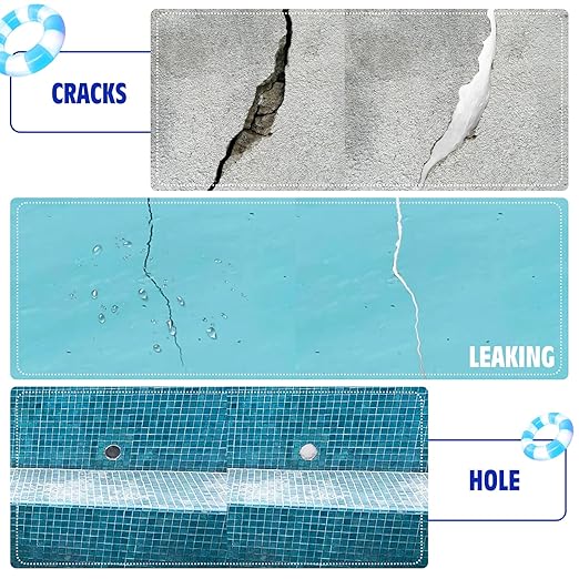 Epoxy Putty - 8oz/227g AB Epoxy Putty for Underwater, Multi-Purpose Pool Puty Filler - Fast Repair Sculpt Clay Fix Cracks Leaks for Bonding Wood, Metal, Tile, Concrete, Ceramic(White)