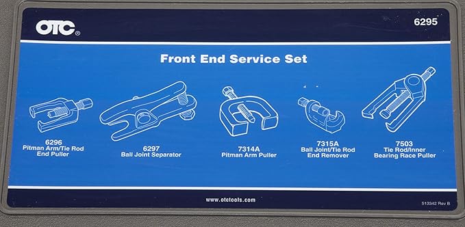 OTC 6295 Front End Service Set for Pitman Arms, Ball Joints, and Tie Rods