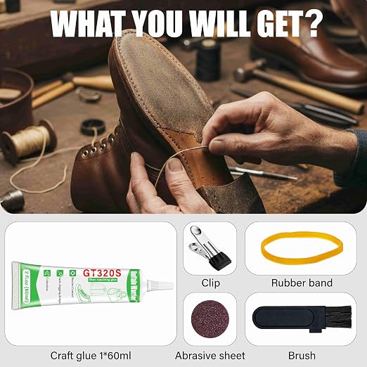 Fabric & Shoe Glue - Professional Grade, Clear, Waterproof, High-Strength Adhesive for Car Seats, Sneakers, Leather, Boots, Hiking Gear - All-Purpose Strong Bond, 2 oz/60ml