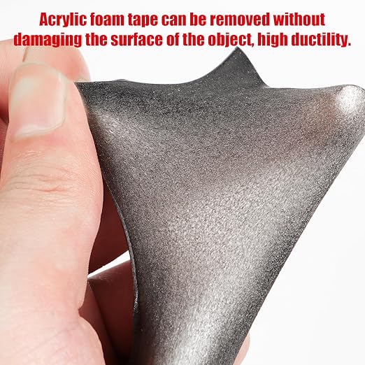 Double Sided Tape Heavy Duty, Waterproof Mounting Foam Tape, 16.5ft Length, 2.36in Width, High Temperature Resistant Adhesive Tape for Car, LED Strip Light, Office Decor, Uses VHB 5952 Raw Material