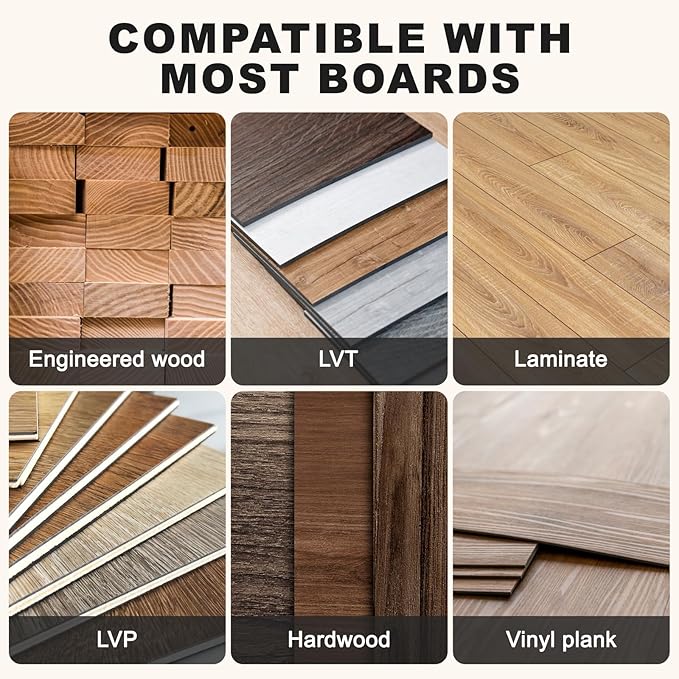 Floor Gap Fixer Tool Kit – Heavy-Duty Plank Grabber & Washable Adhesive Pad for Laminate, Vinyl, and Hardwood Flooring Repair (Only Plank Grabber)