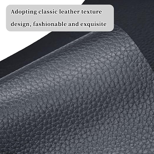 Black Self-Adhesive Leather Repair Patch Tape Kit, 8 x 4 Inch Waterproof & Scratch-Resistant Leather Patches for Car Seat, Furniture, Couch, Sofa, Office Chair, Vinyl Repair Tape Kit