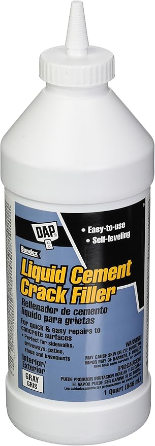 DAP 37584 Liquid Cement Crack Filler, 1 Quart, Gray & Red Devil 4718 3-Piece Plastic Knife Set, 1-Pack
