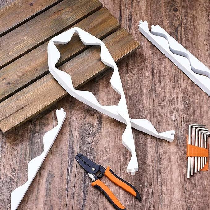 10 Pcs 3ft Long Wavy Foam Closure Strips for Metal Roofing Corrugated Panel Roofs Sealing Gaps at Ridges Edges Wave Seams Weatherproof Absorbing White Strips for Roof Maintenance Repair Protection