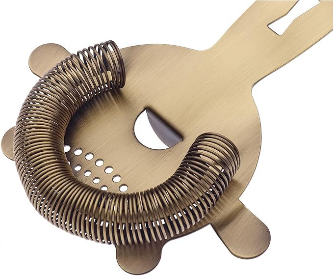 Barfly 4 Prong Heavy Duty Bar Strainer, Antique Gold