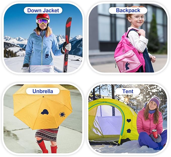 Self-Adhesive Nylon Patches Tent Repair Kit – Outdoor Gear Tenacious Repair Tape, Waterproof Fabric Patches for Clothes, Tent, Down Jacket, Backpack (8pcs, Navy