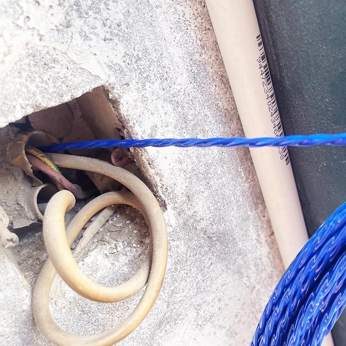 30M Wire Puller Cable Pulling Rod Fish Cable Fastener Wire Puller Blue