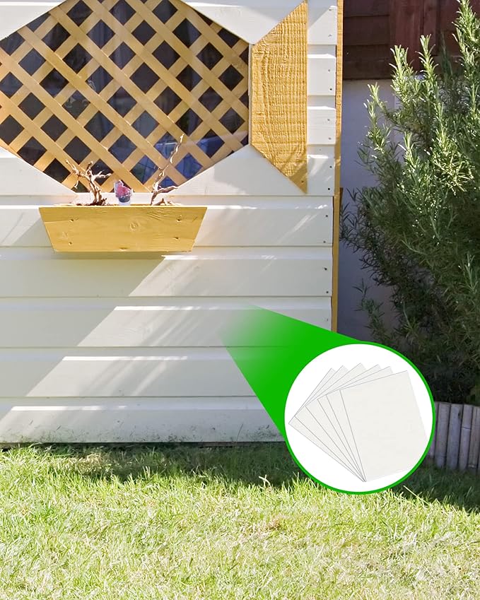 10 Packs Vinyl Siding Repair Kit, White Durable Self-Adhesive Vinyl Siding Patch Cut to Fit Freestyle Cover Any Cracks, Holes, or Blemishes on PVC Fence Repair Kit