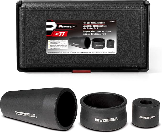 Powerbuilt Ford Lower Ball Joint Adapter Kit, Remove Replace Install Ball Joints, Vehicle Service Set - 641322